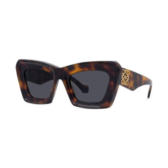 NEW LOEWE SUNGLASSES WOMEN HAVANA BROWN CAT EYE EYEWEAR LOEWE LW40145F 52A